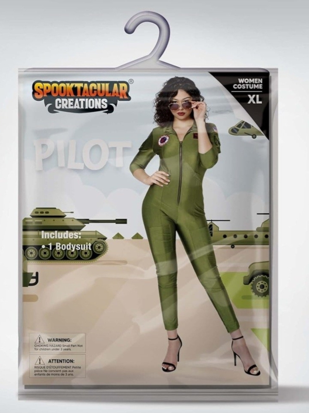 Spooktacular Creations Pilot Costume Adult Women, Flight Suit, Jumpsuit Sz XL - Picture 4 of 8